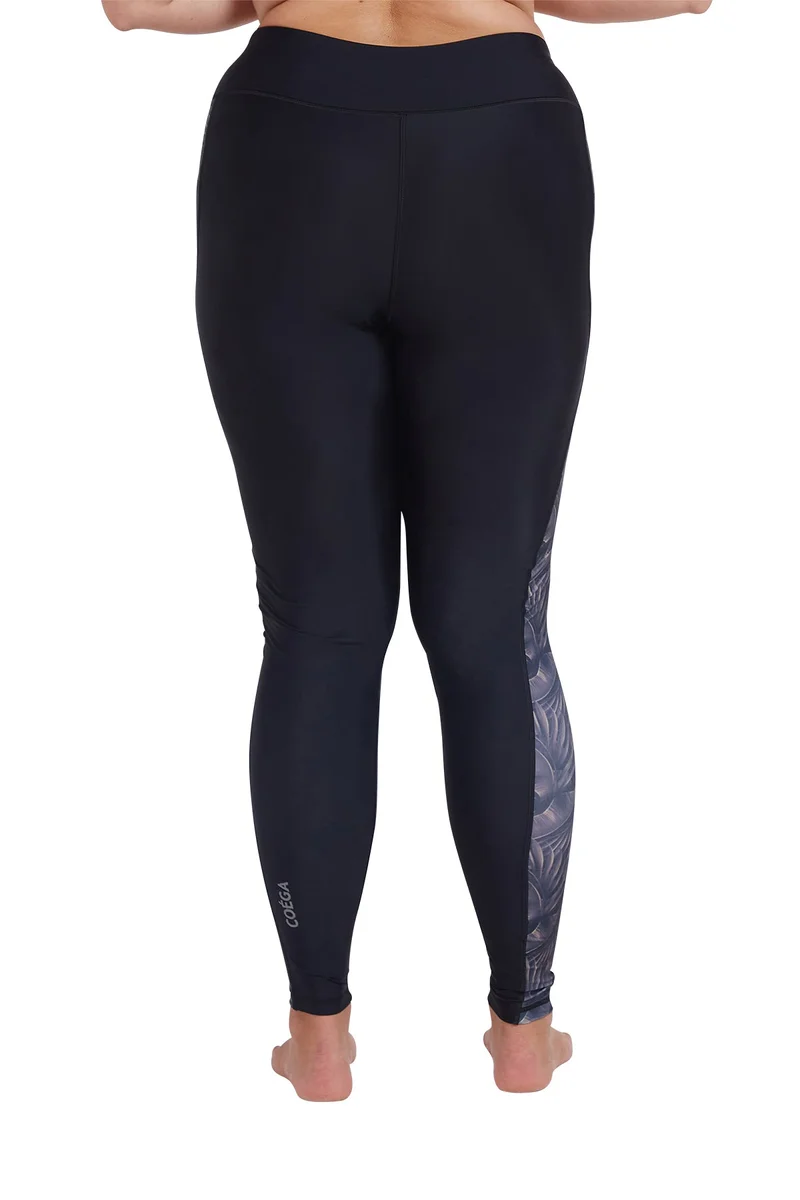 COEGA SUNWEAR COEGA  Ladies Ladies Tights 3/4 - Nero Silver Tropical